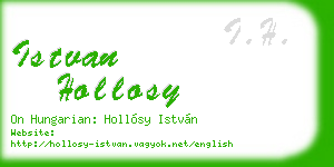 istvan hollosy business card